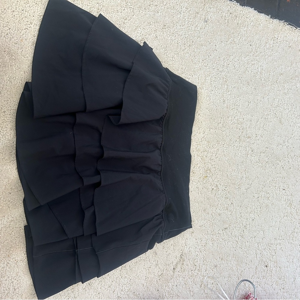 aerie Black Tiered Ruffle Skirt